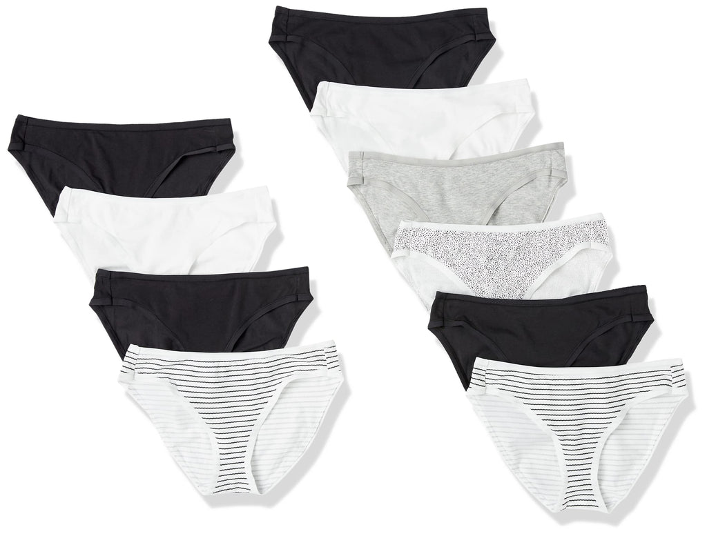 Amazon Essentials Women's Cotton Spandex Bikini Brief Underwear (Available in Plus Size)