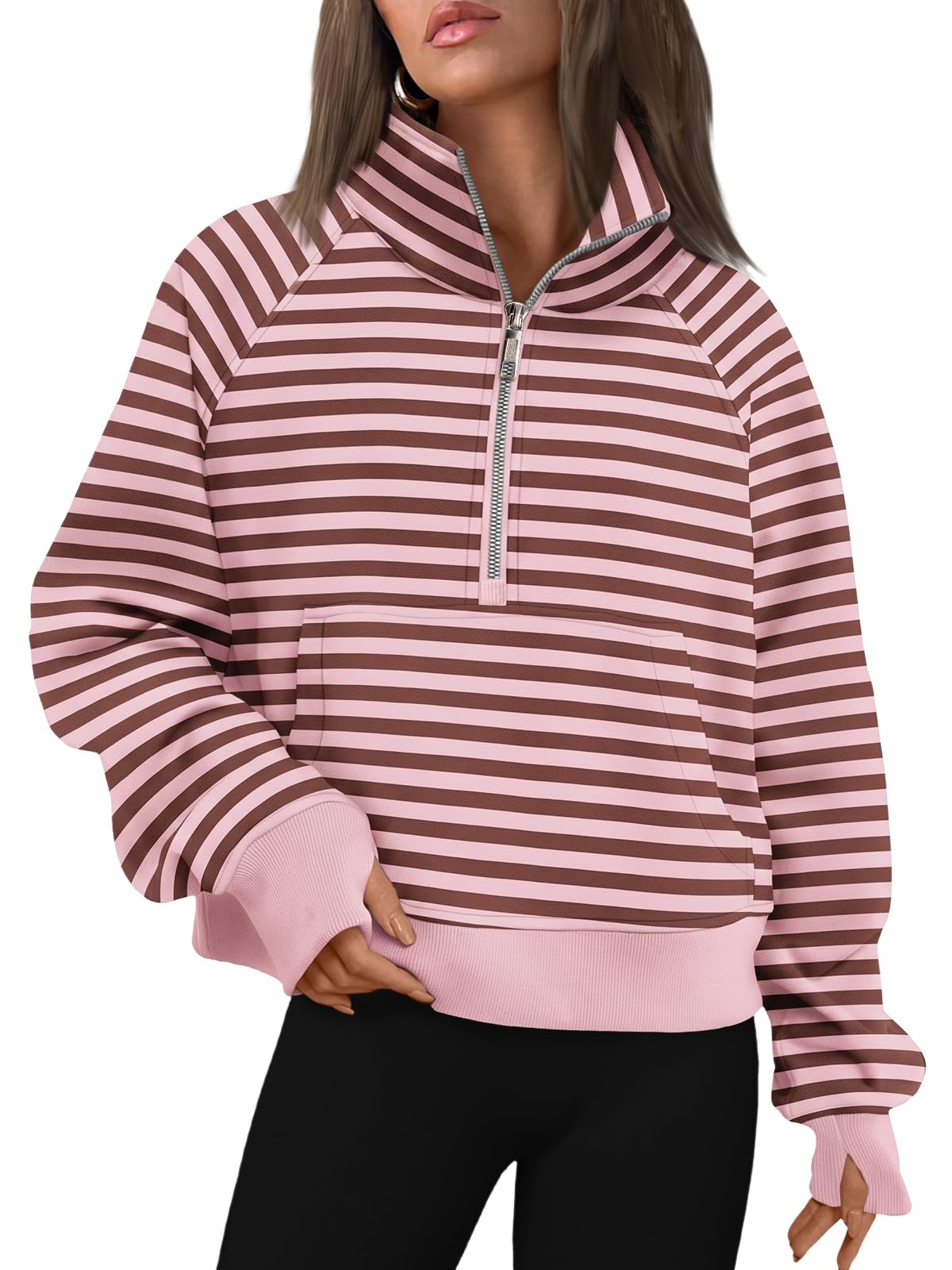 AUTOMET Womens Sweatshirts Half Zip Fleece Pullover Fall Outfits
