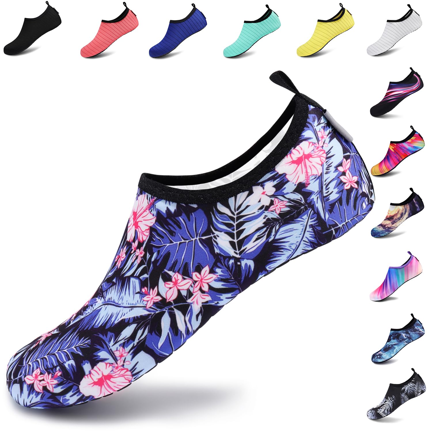 VIFUUR Water Shoes for Men Women Barefoot Quick Dry Aqua Socks Slip On