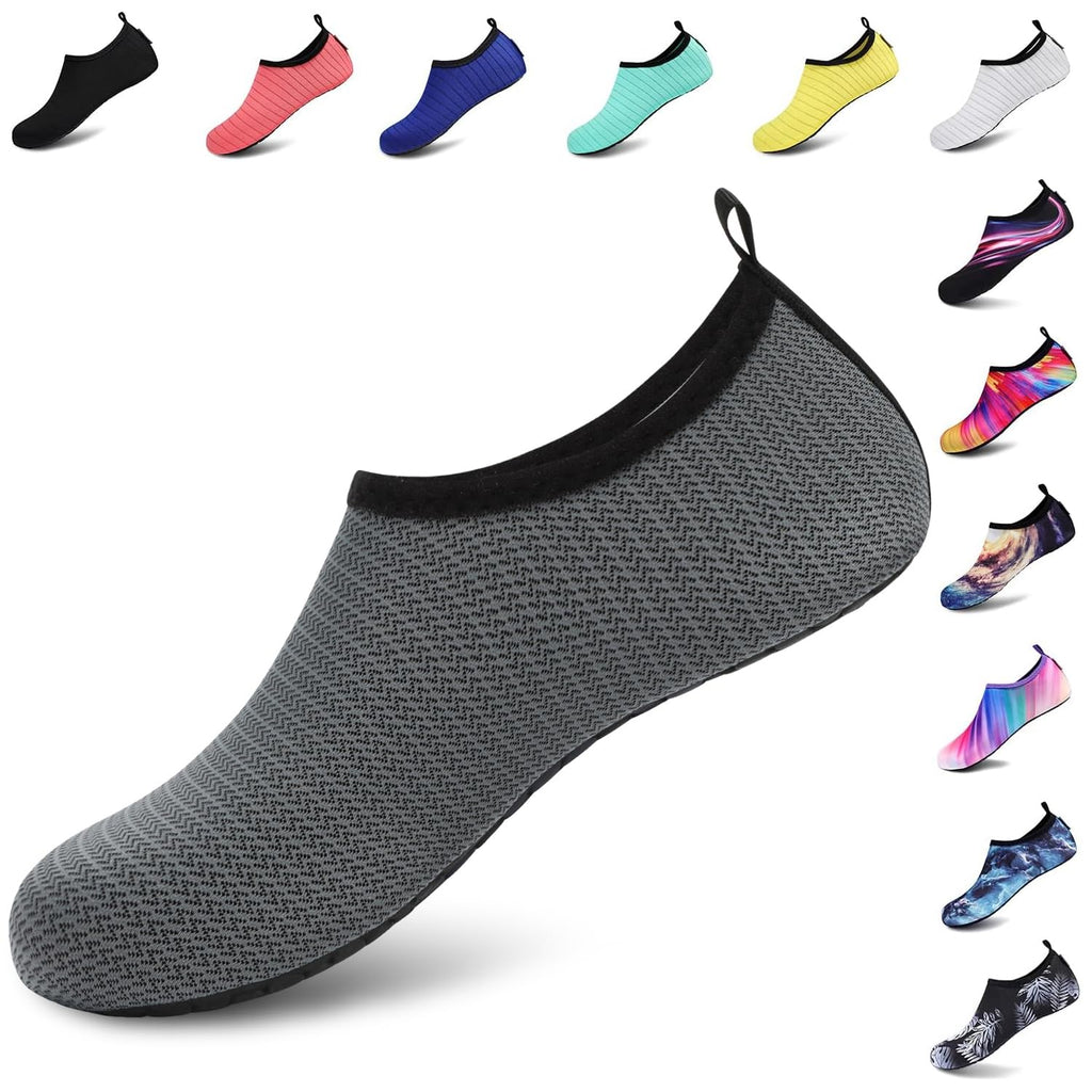 VIFUUR Water Shoes for Men Women Barefoot Quick Dry Aqua Socks Slip On