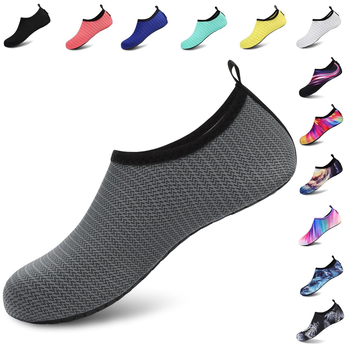 VIFUUR Water Shoes for Men Women Barefoot Quick Dry Aqua Socks Slip On