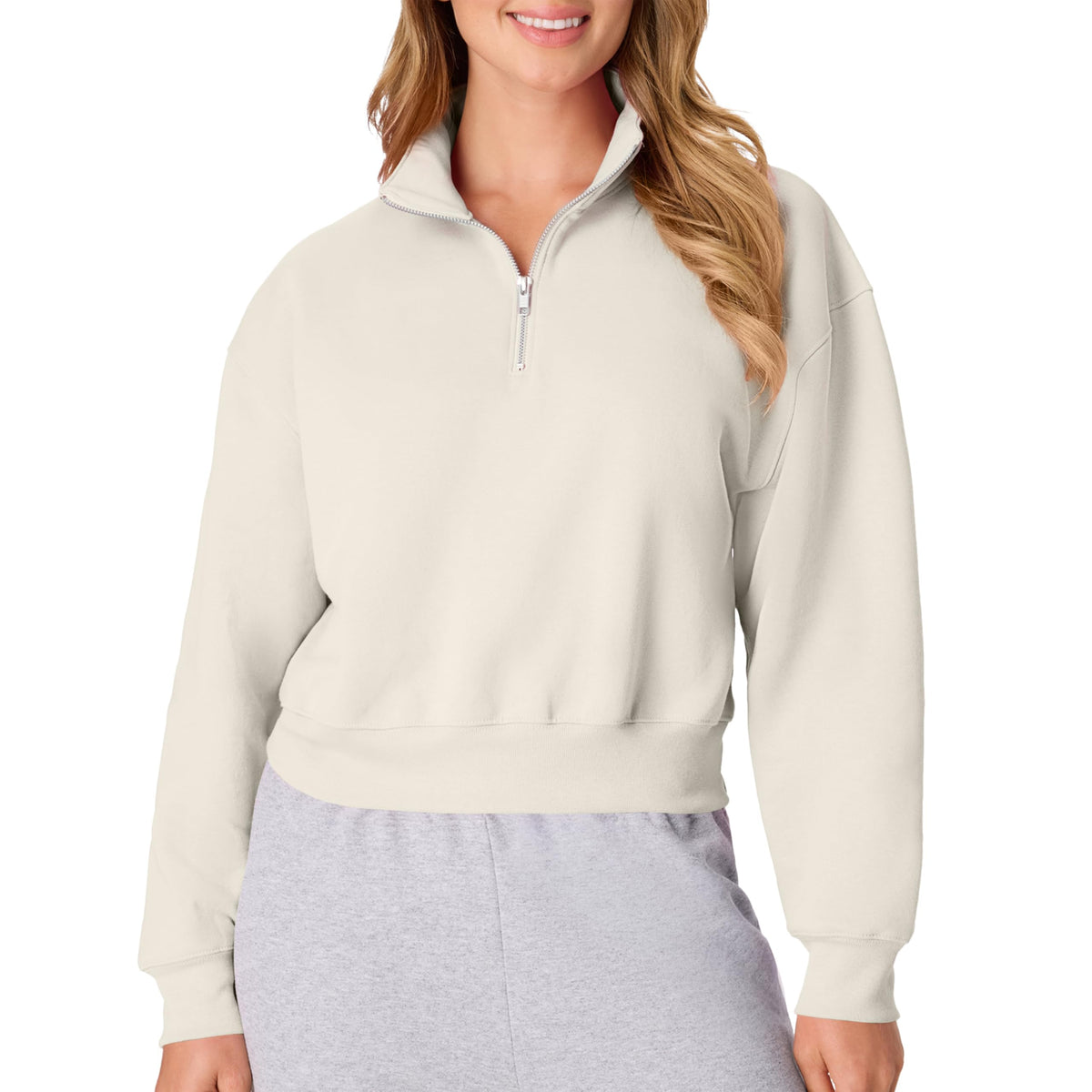 Hanes Women's EcoSmart Fleece Sweatshirt for Women, Soft Midweight - Full-Zip Hoodie, Sweatshirt, or 1/4 Zip