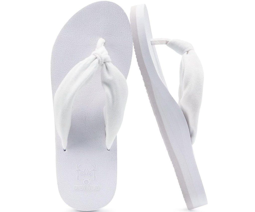 KuaiLu Flip Flops for Women with Arch Support Summer Beach Thong Sandals