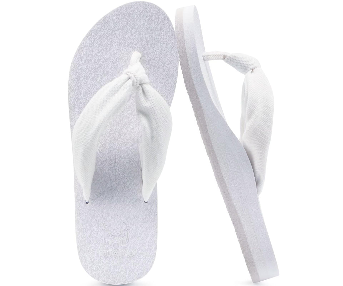 KuaiLu Flip Flops for Women with Arch Support Summer Beach Thong Sandals