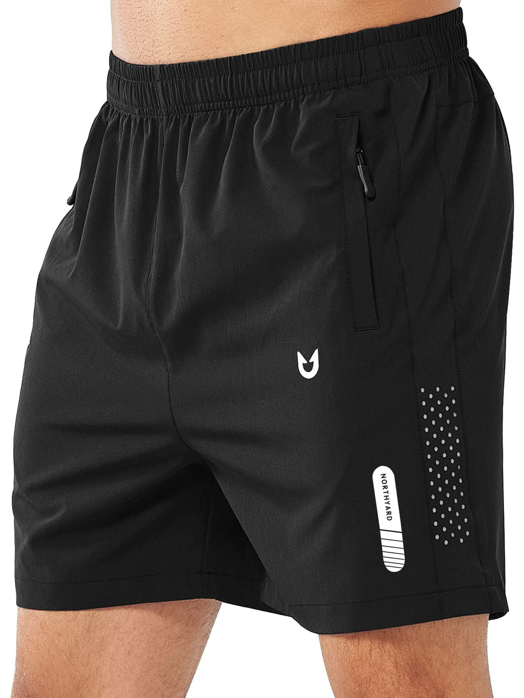 NORTHYARD Men's Athletic Running Shorts Gym Workout 7"/9"/5" Zipper Pockets