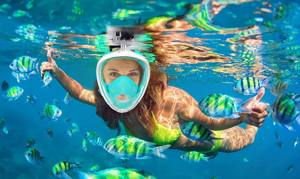 Dalış Maskeleri Çocuklar,Snorkel Maskesi, 5-14 yaşında çocuklar için Tam Yüzü Paylama Maskesi Anti-Fog, Anti-Leak Top Snorkel Seti