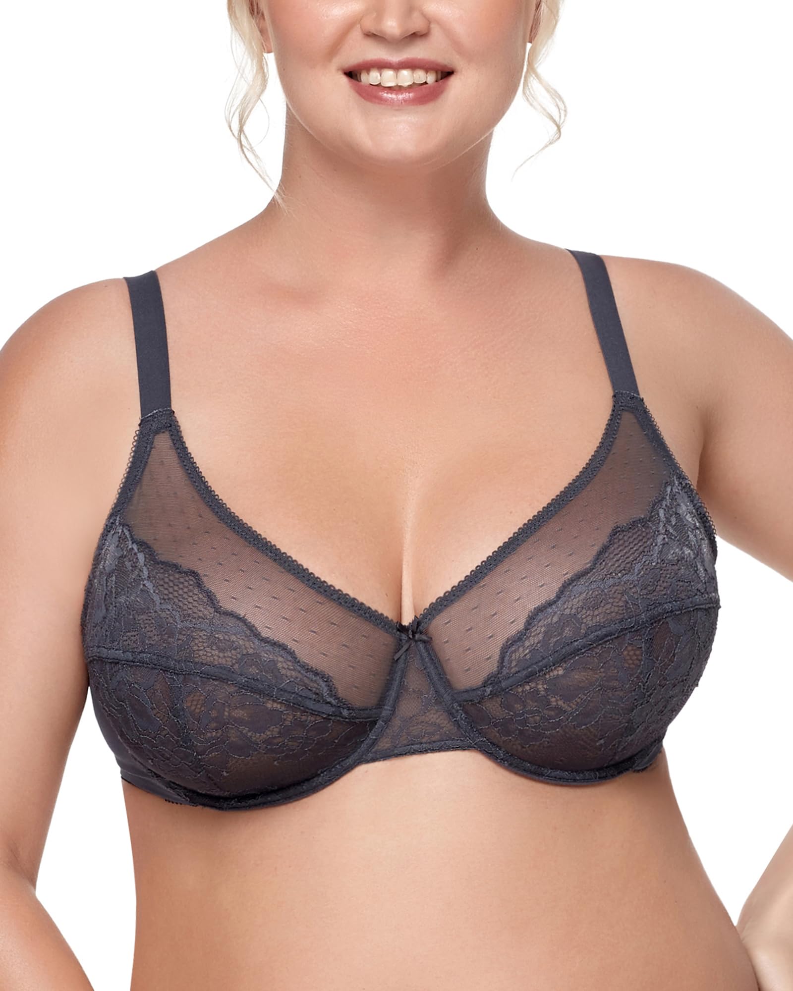 HSIA Minimizer Bras for Women Enchante Lace Underwire Bra for Heavy Breast