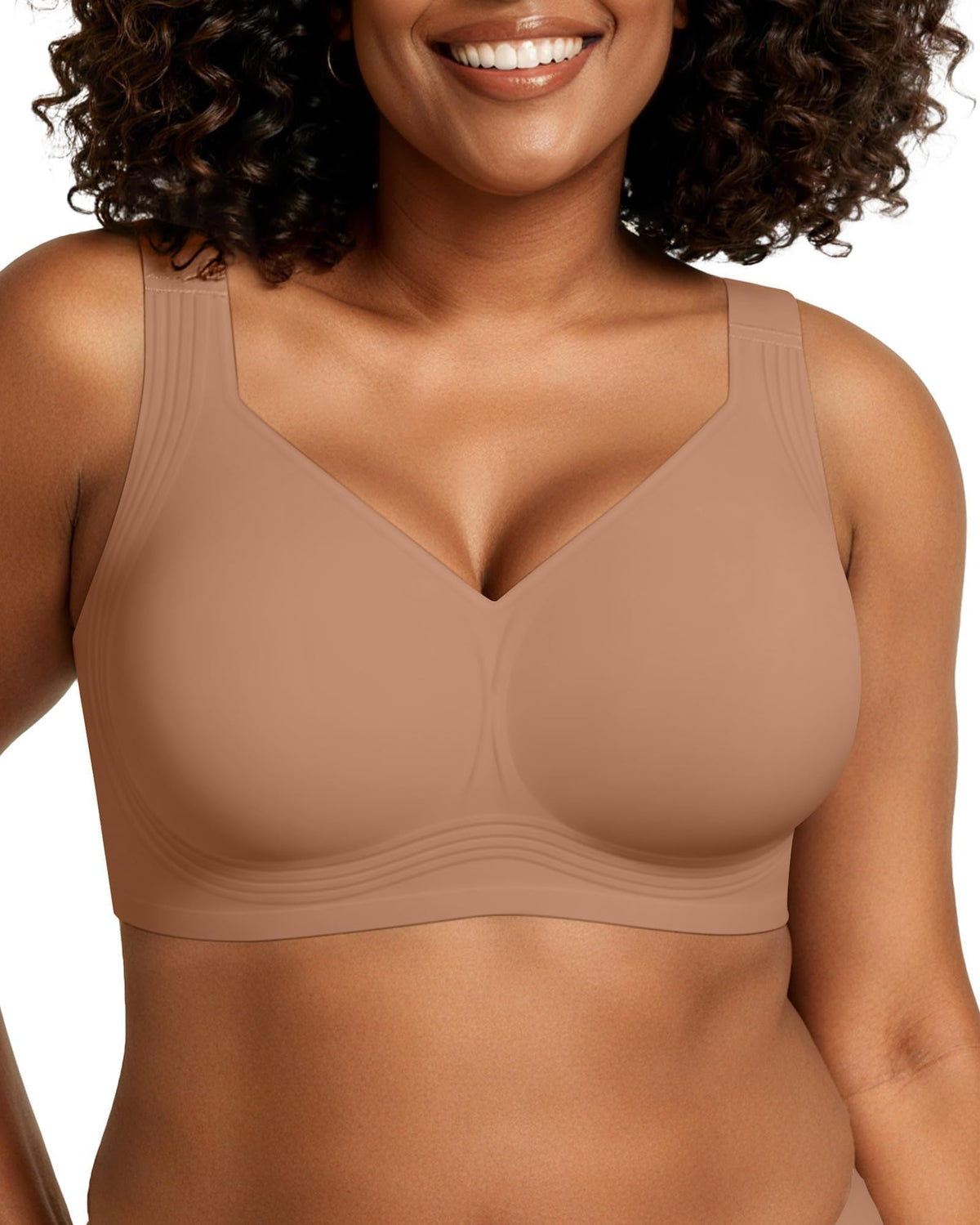 OEAK Womens Wireless Jelly Bras Plus Size Support Push Up Comfortable Bra
