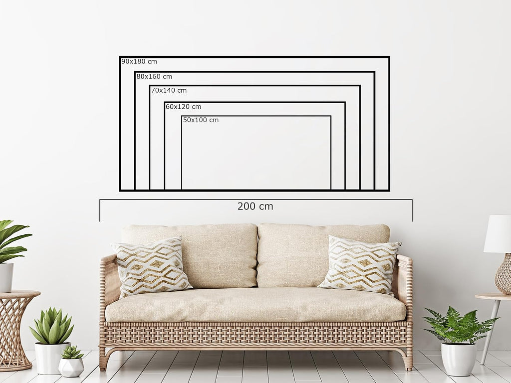 Yağlı Boya Dokulu Tablo Kanatlar Melek Kanadı Altın Çerçeveli 50 x 100 cm U04041