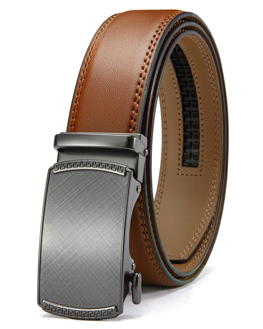 CHAOREN Men's Leather Ratchet Belt - Customizable Fit (35mm)