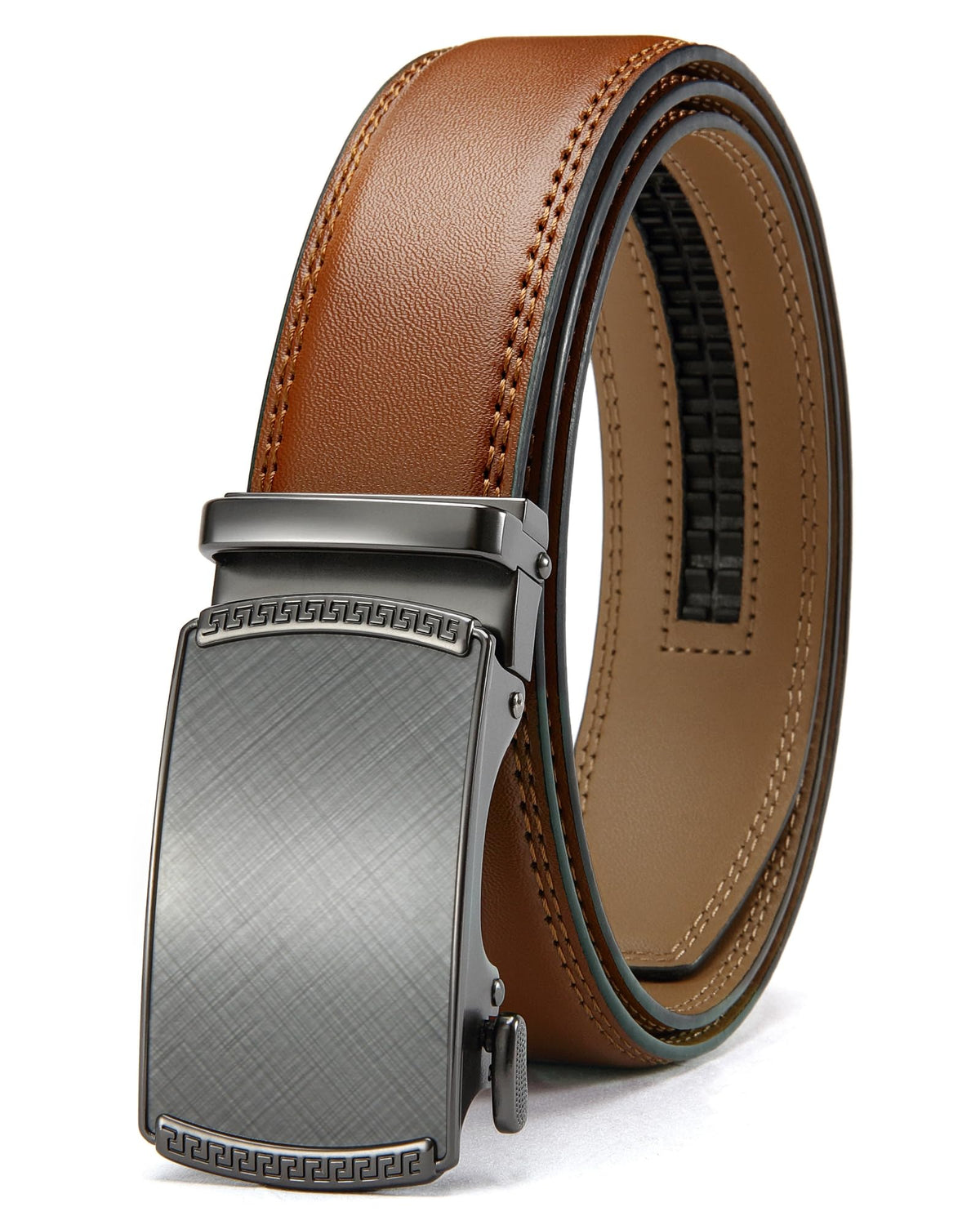 CHAOREN Men's Leather Ratchet Belt - Customizable Fit (35mm)