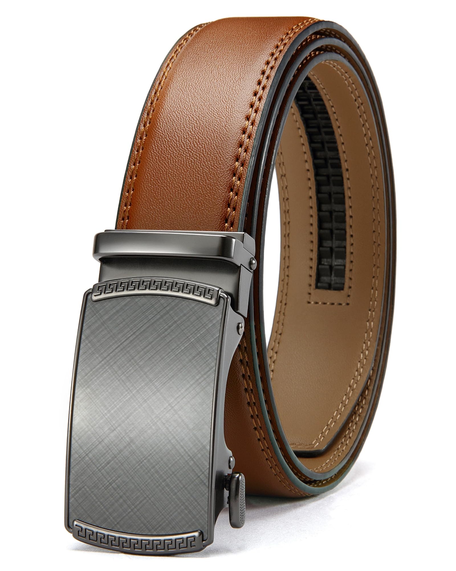 CHAOREN Men's Leather Ratchet Belt - Customizable Fit (35mm)