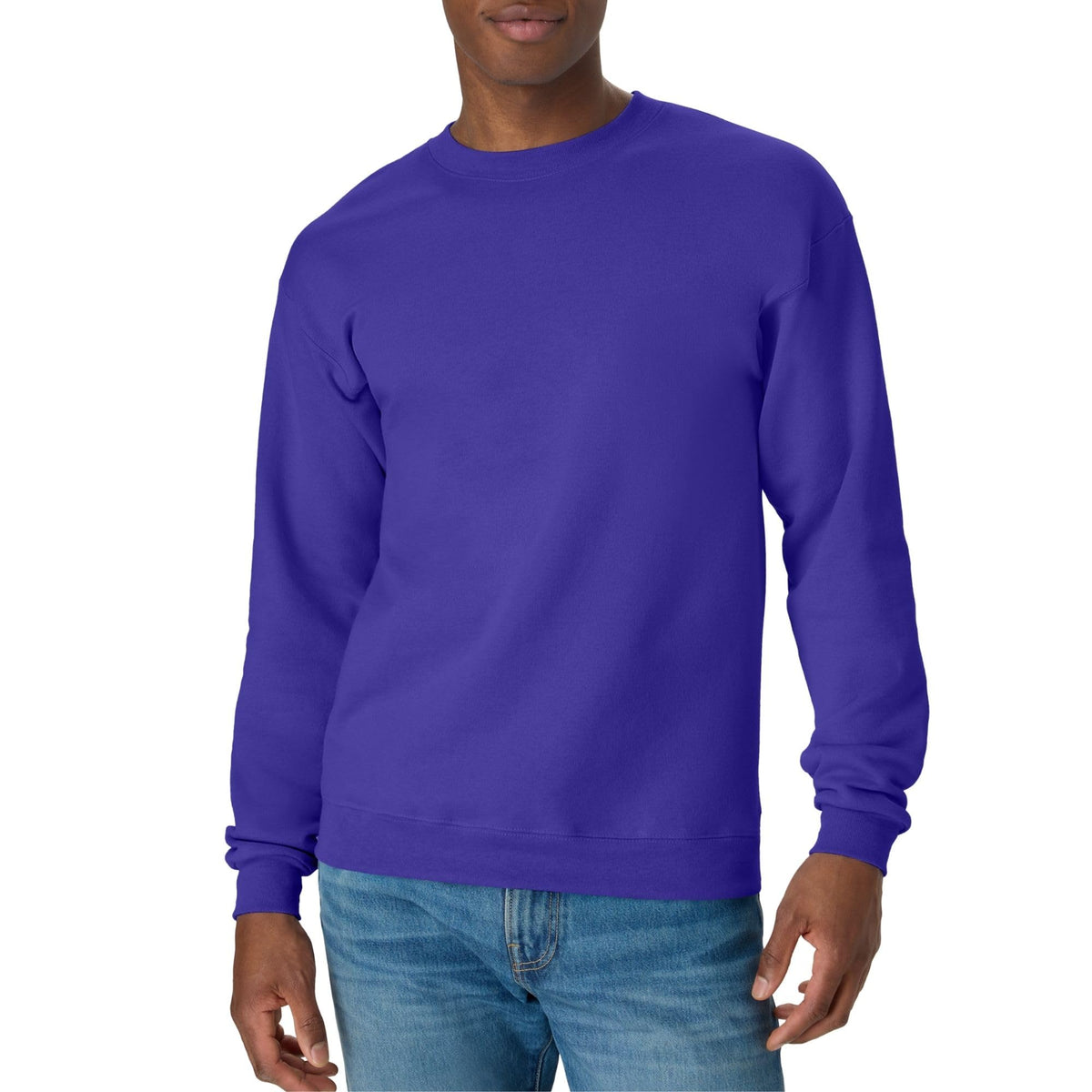 Hanes Men's Sweatshirt, EcoSmart Fleece Crewneck Sweatshirt, Big & Tall Available, 1 or 2-Pack