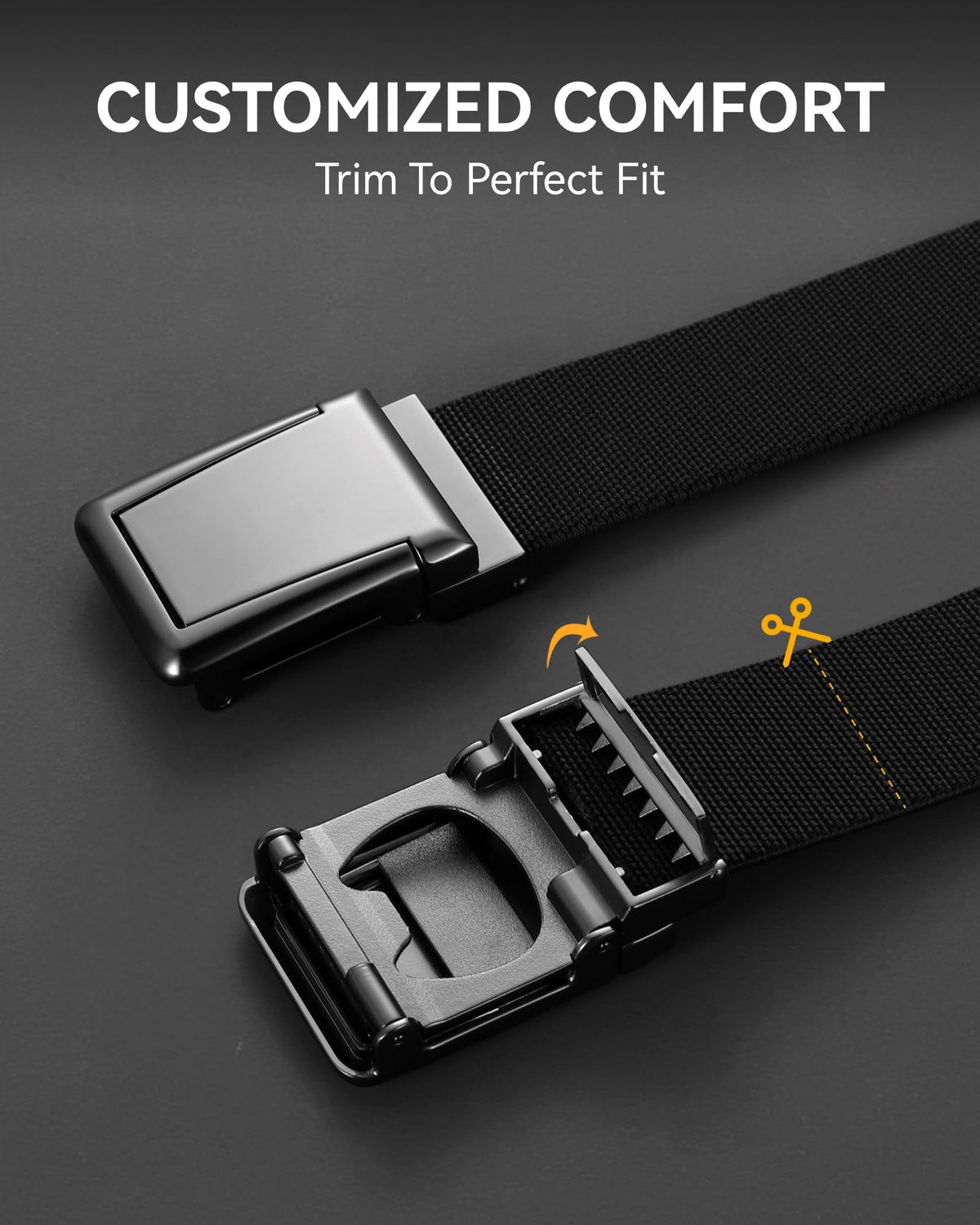 CHAOREN Tactical Belt Men - 1.5" Stretch Work Belt with Zinc Alloy Buckle