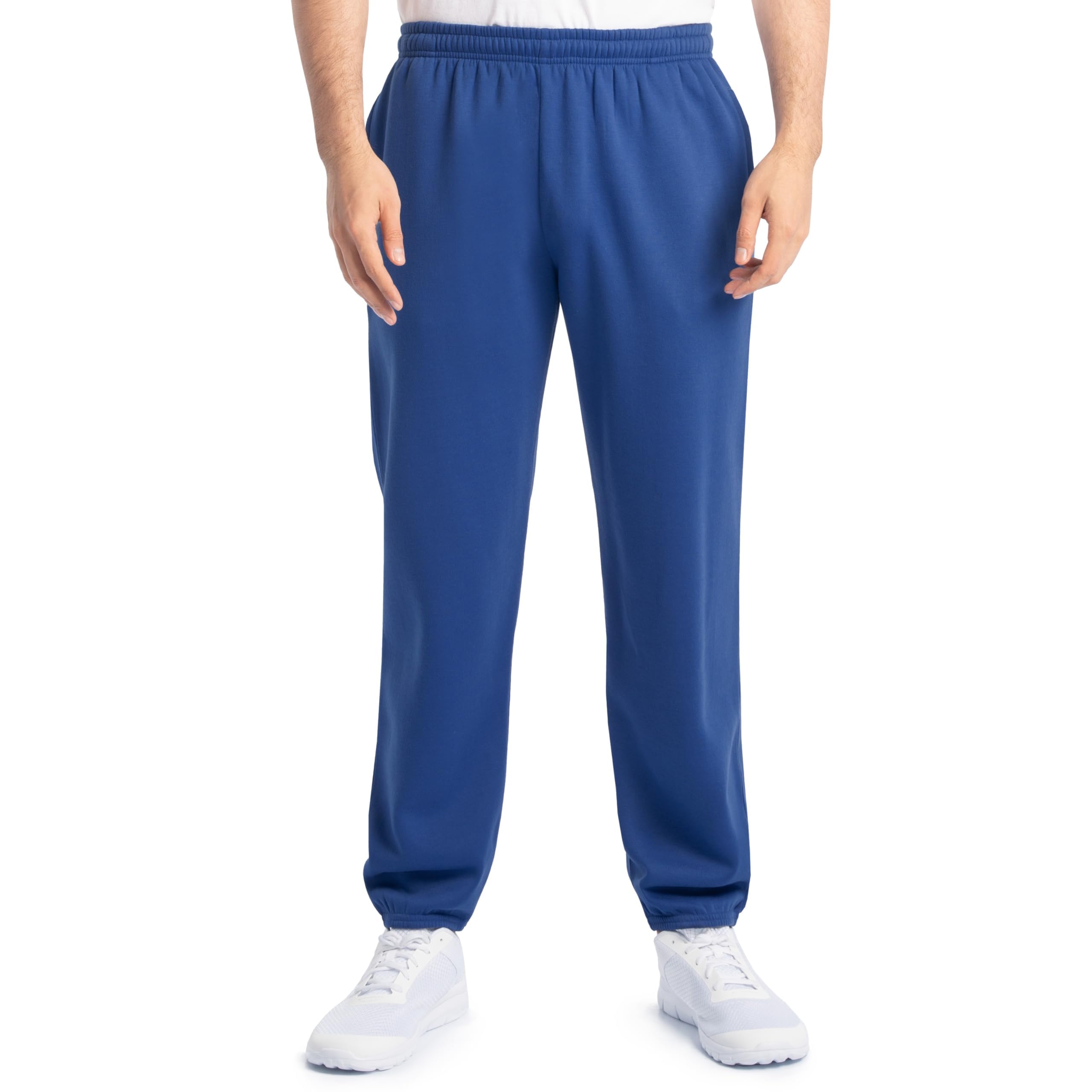 Fruit of the Loom Eversoft Fleece Elastic Bottom Sweatpants with Pockets, Relaxed Fit, Moisture Wicking, Breathable