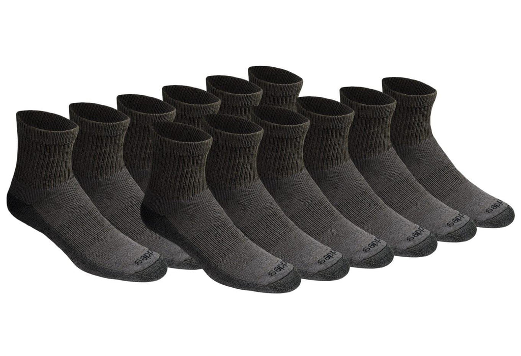Dickies Men's Dri-Tech Moisture Control Quarter Socks, Available in M-XXL (6, 12, 18 Pairs)