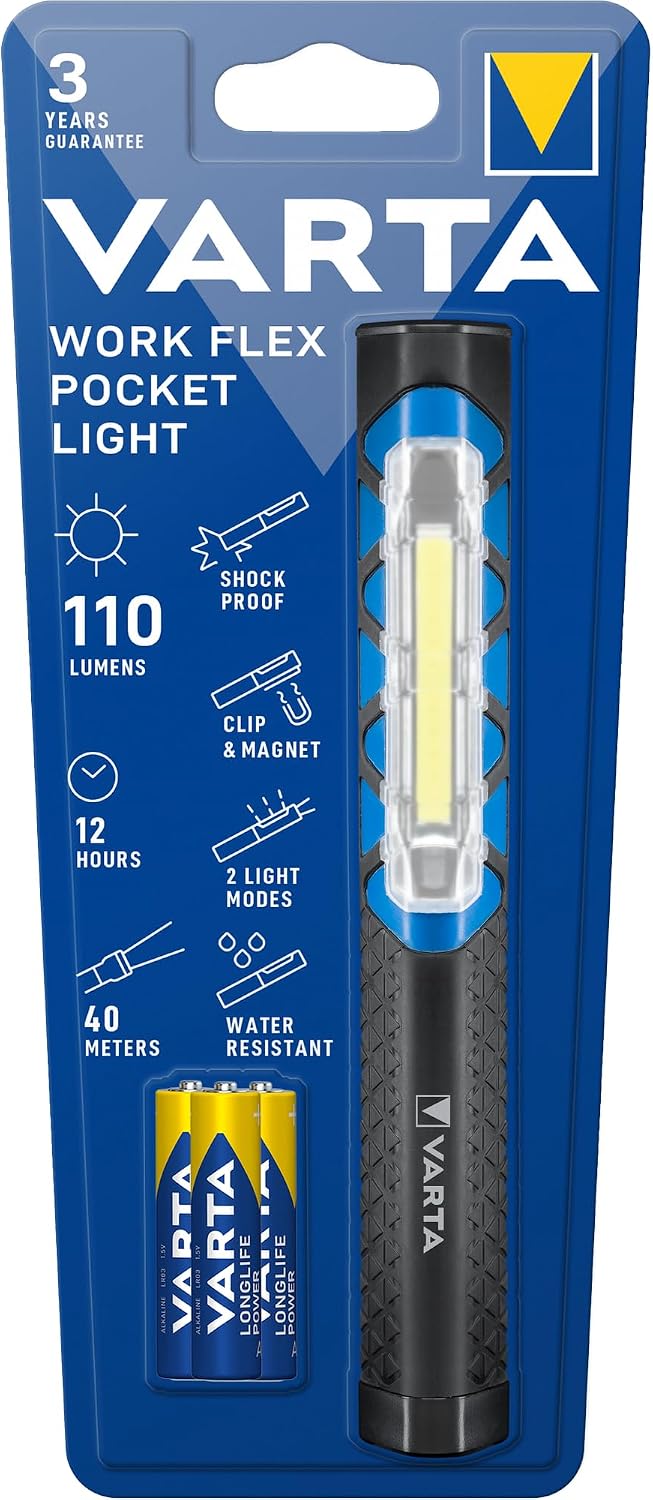 Varta WORK FLEX MotionSensor H20(Kafa Feneri) (Hareket sensörlü)
