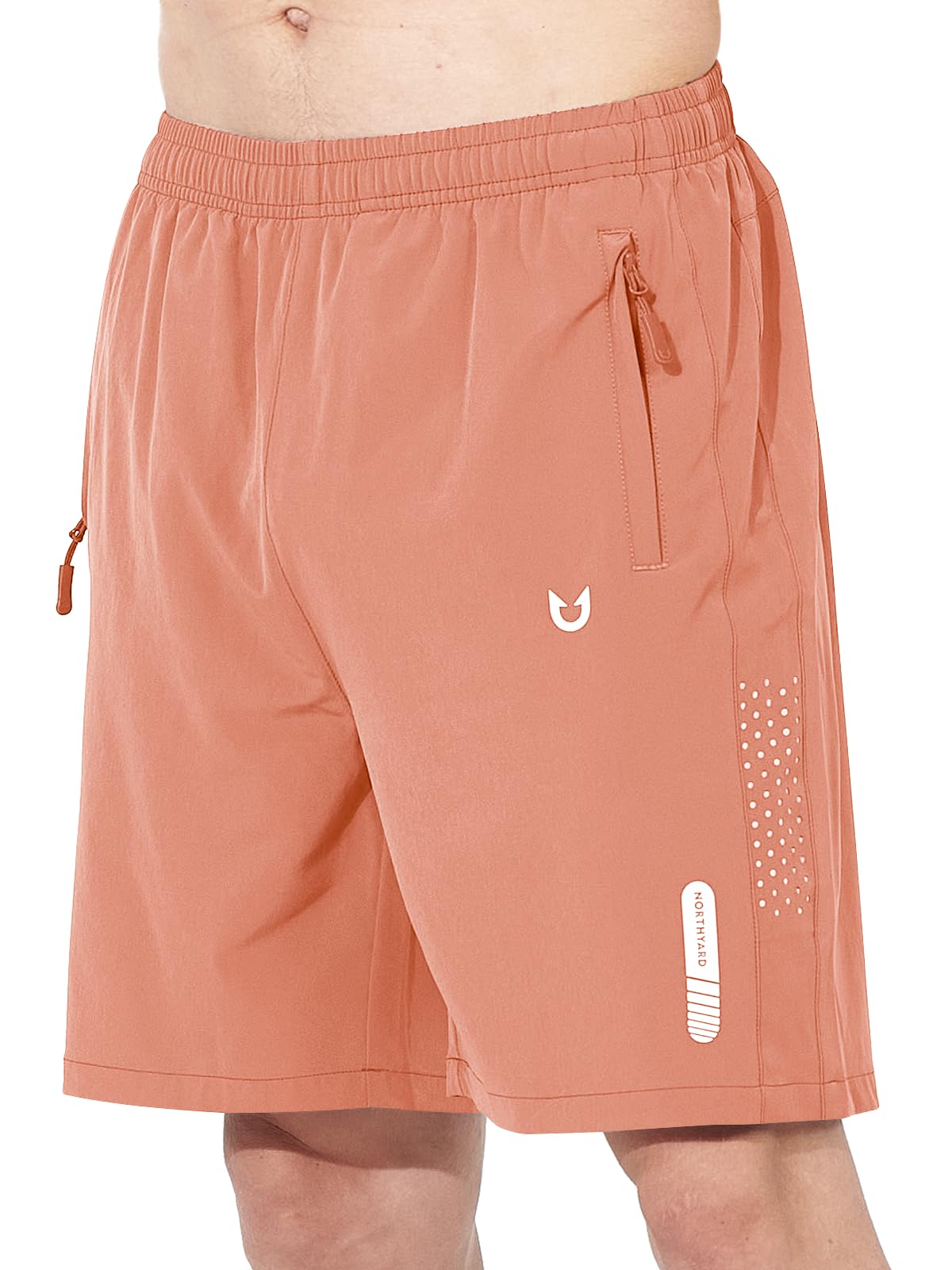 NORTHYARD Men's Athletic Running Shorts Gym Workout 7"/9"/5" Zipper Pockets