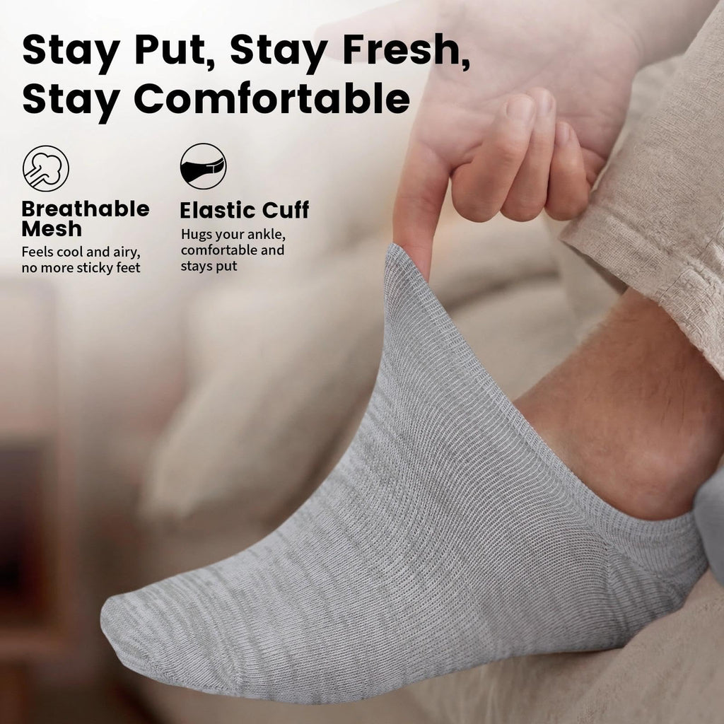 wernies No Show Socks Men, Low Cut Ankle Short Casual Non Slip Socks