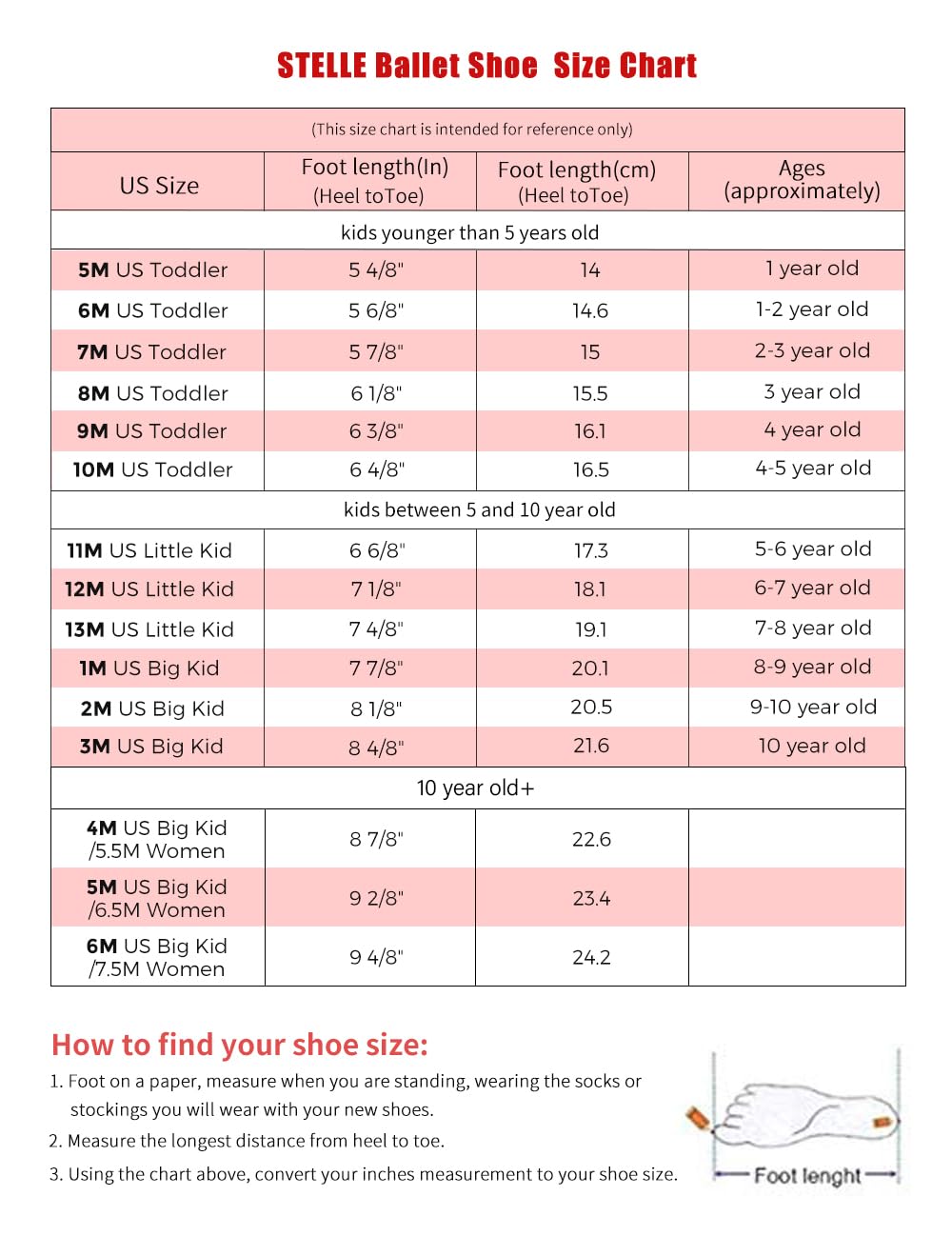 Stelle Ballet Shoes for Girls Toddler Soft Leather Split Sole Practice