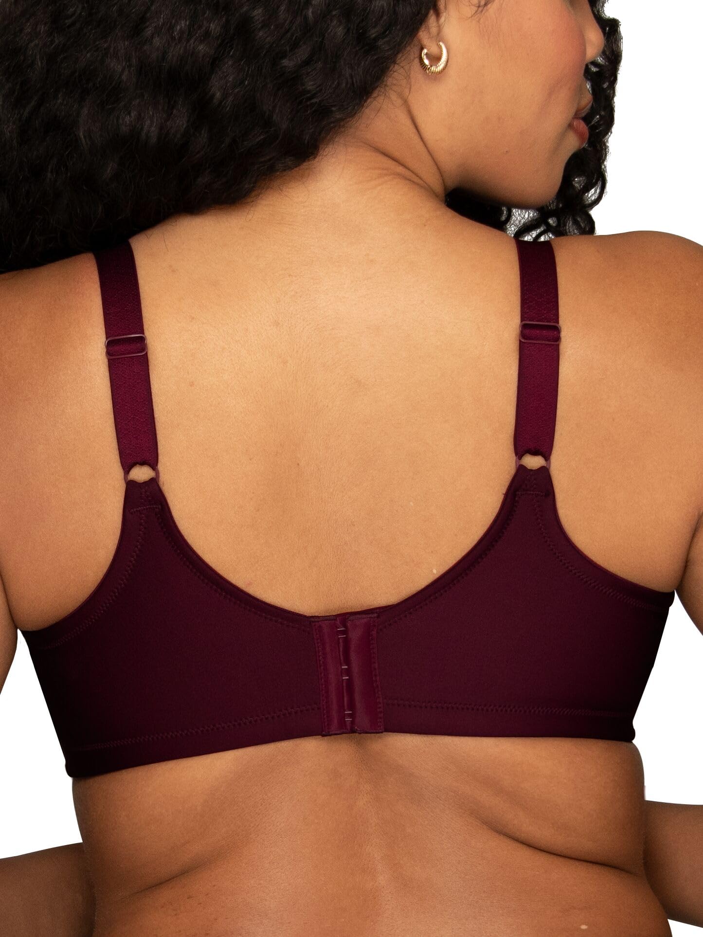 Vanity Fair Women's Full Figure Beauty Back Smoothing Bra, 4 Way Stretch Fabric, Lightly Lined Cups up to H