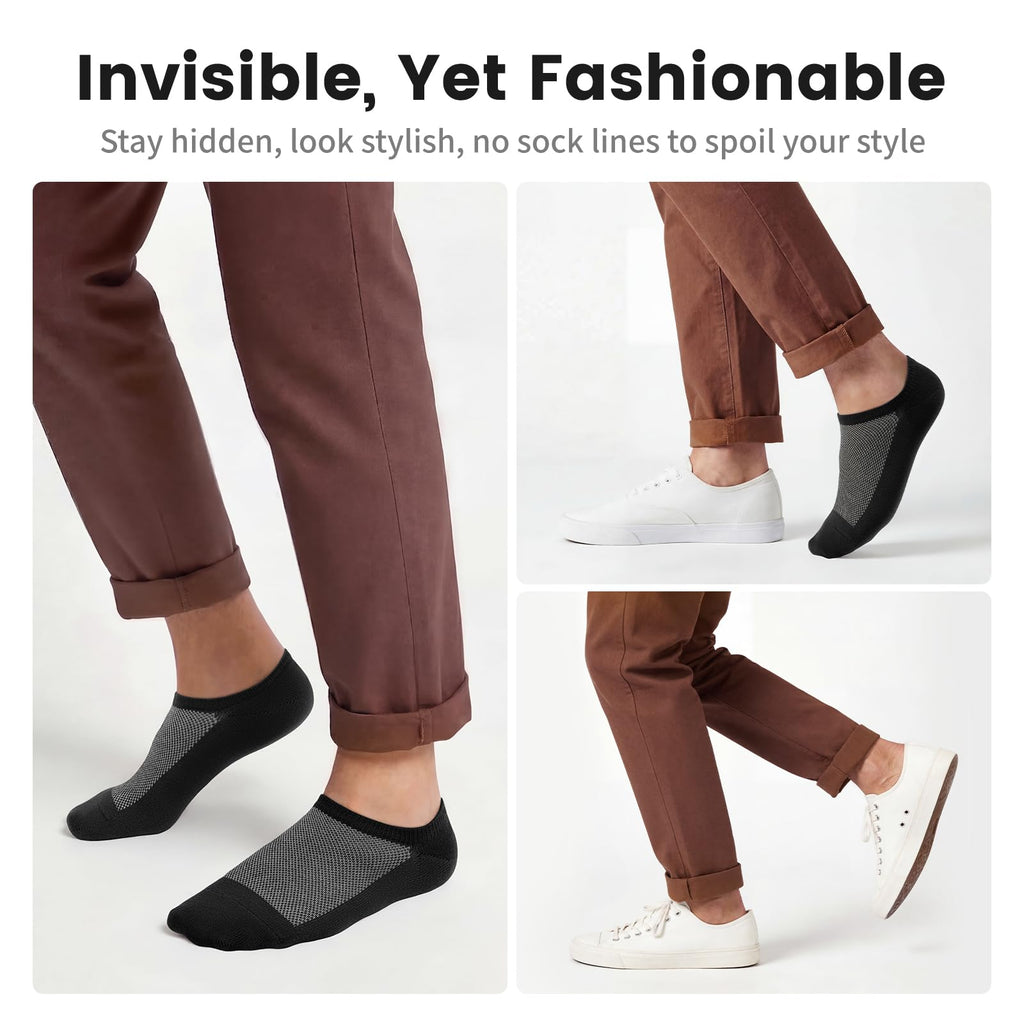 wernies No Show Socks Men, Low Cut Ankle Short Casual Non Slip Socks