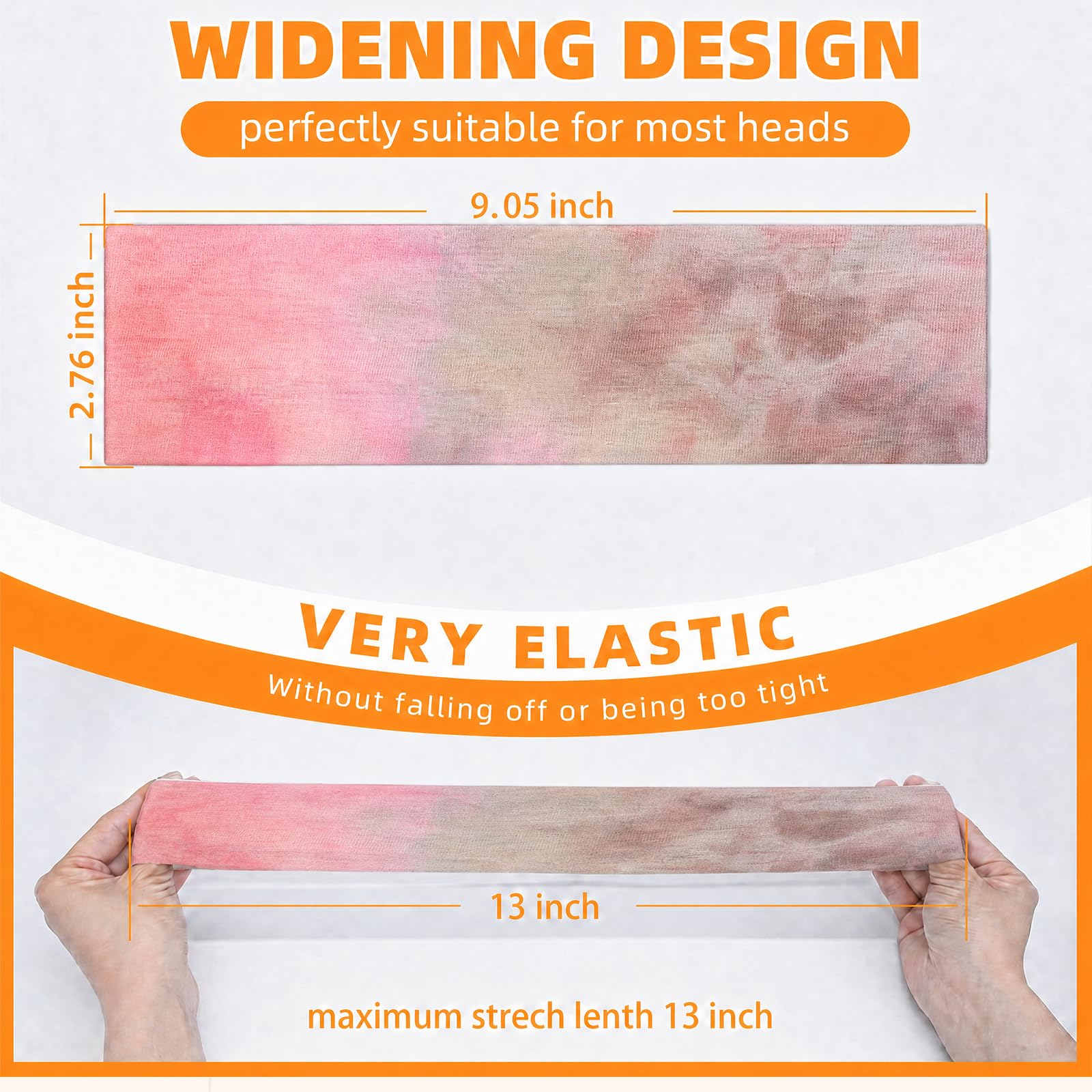 Headbands for Women 8PCS, Summer-Exclusive Elastic Non Slip Hair Head Bands