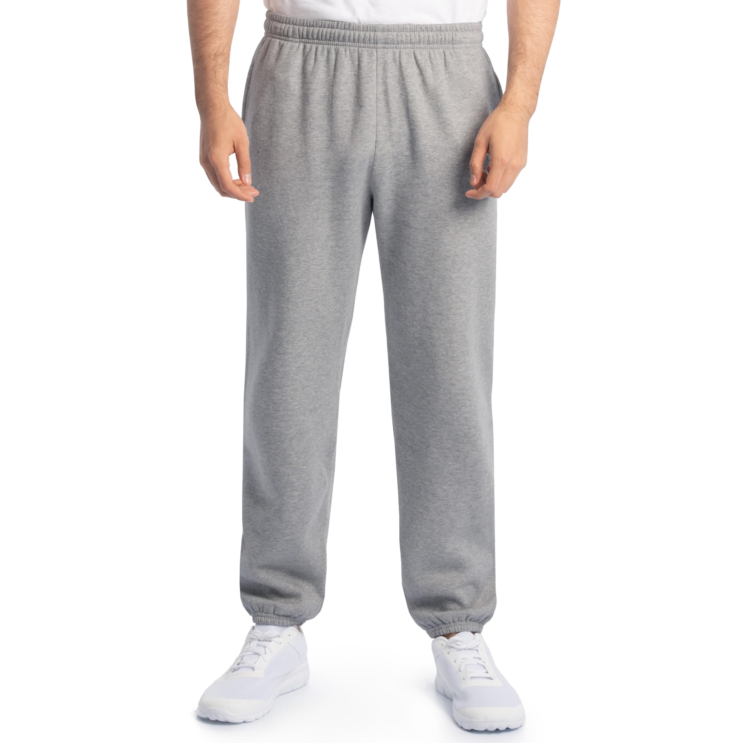 Fruit of the Loom Eversoft Fleece Elastic Bottom Sweatpants with Pockets, Relaxed Fit, Moisture Wicking, Breathable