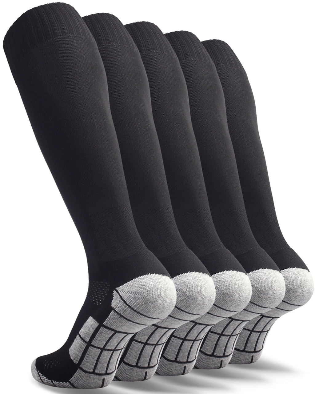 CWVLC Soccer Socks (1/3/5 pairs) Team Sport Knee High Socks for Adult Youth Kids