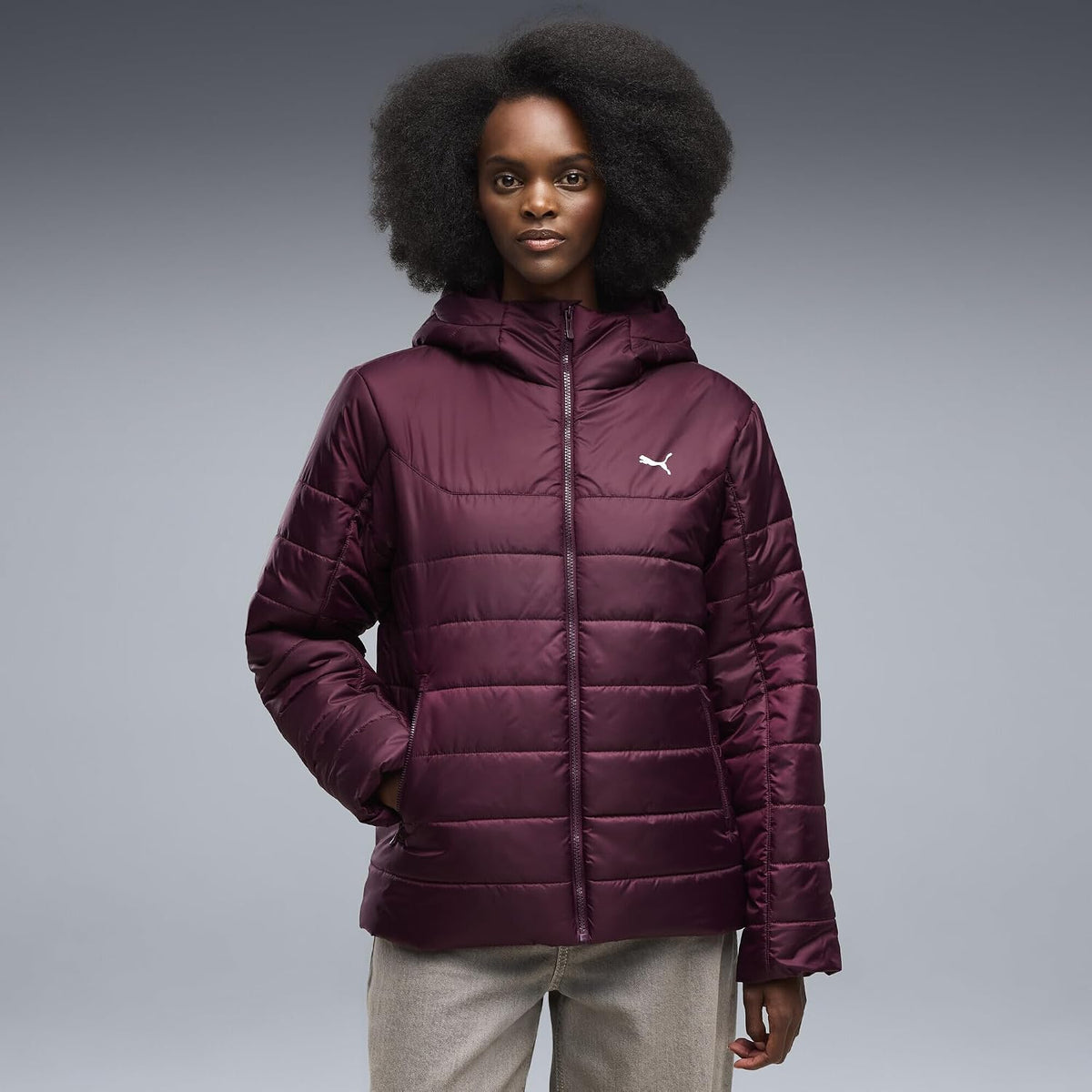 Ess Hooded Padded Kadın Yeşil Günlük Stil Mont 68523182