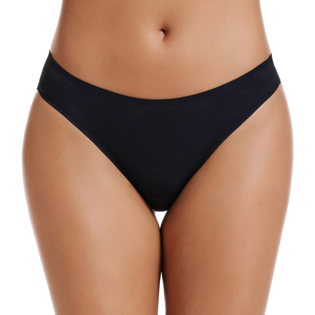 voenxe Seamless Women Underwear Thongs,No Show Ladies Workout Thong,5 Pack