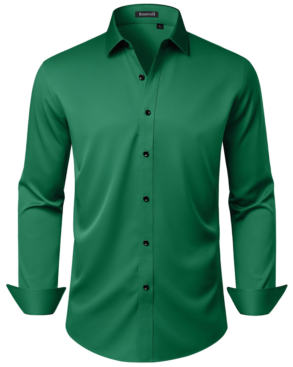 Mens Wrinkle Free Dress Shirts Regular Fit Business Button Down Shirt Formal Long Sleeve Wedding Stretch Shirts