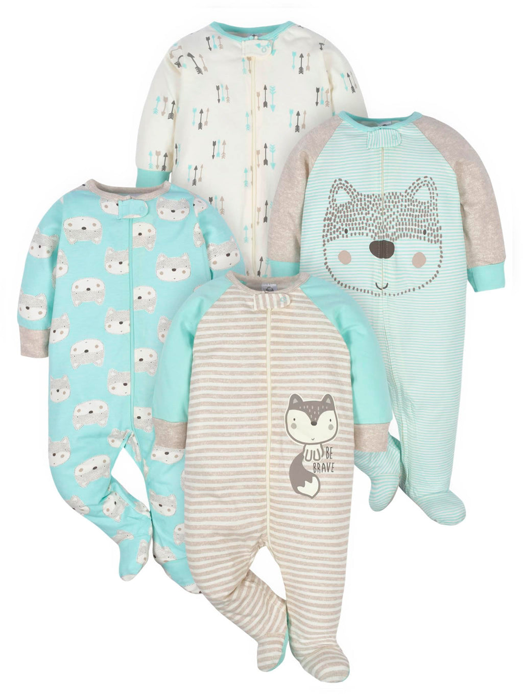 Gerber Baby Boys' 4 Pack Sleep 'N Play Footie