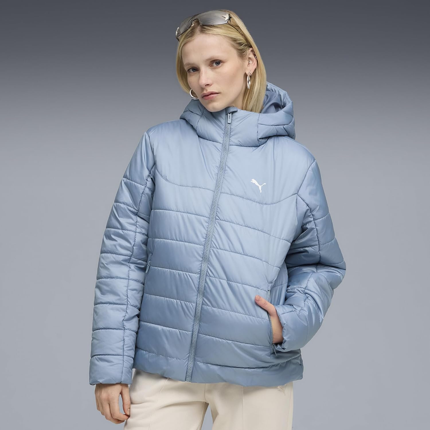 Ess Hooded Padded Kadın Yeşil Günlük Stil Mont 68523182