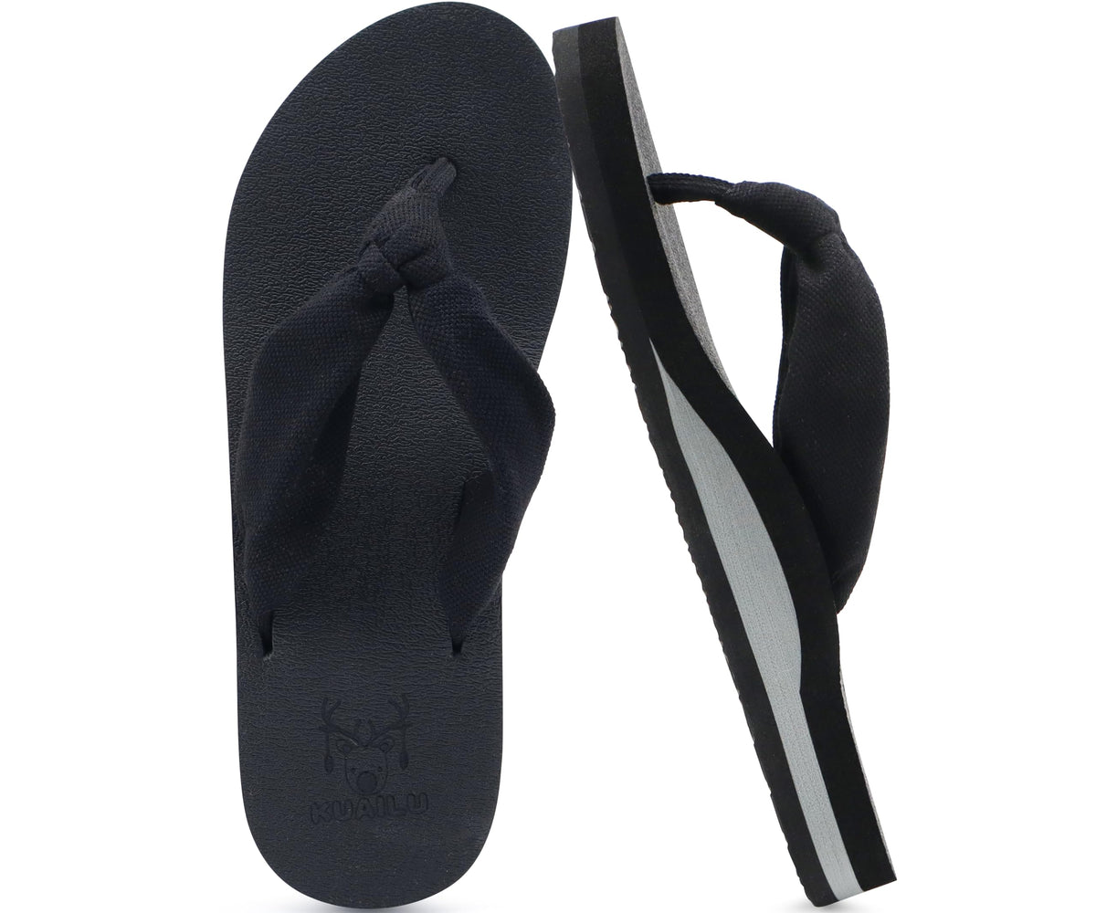 KuaiLu Flip Flops for Women with Arch Support Summer Beach Thong Sandals