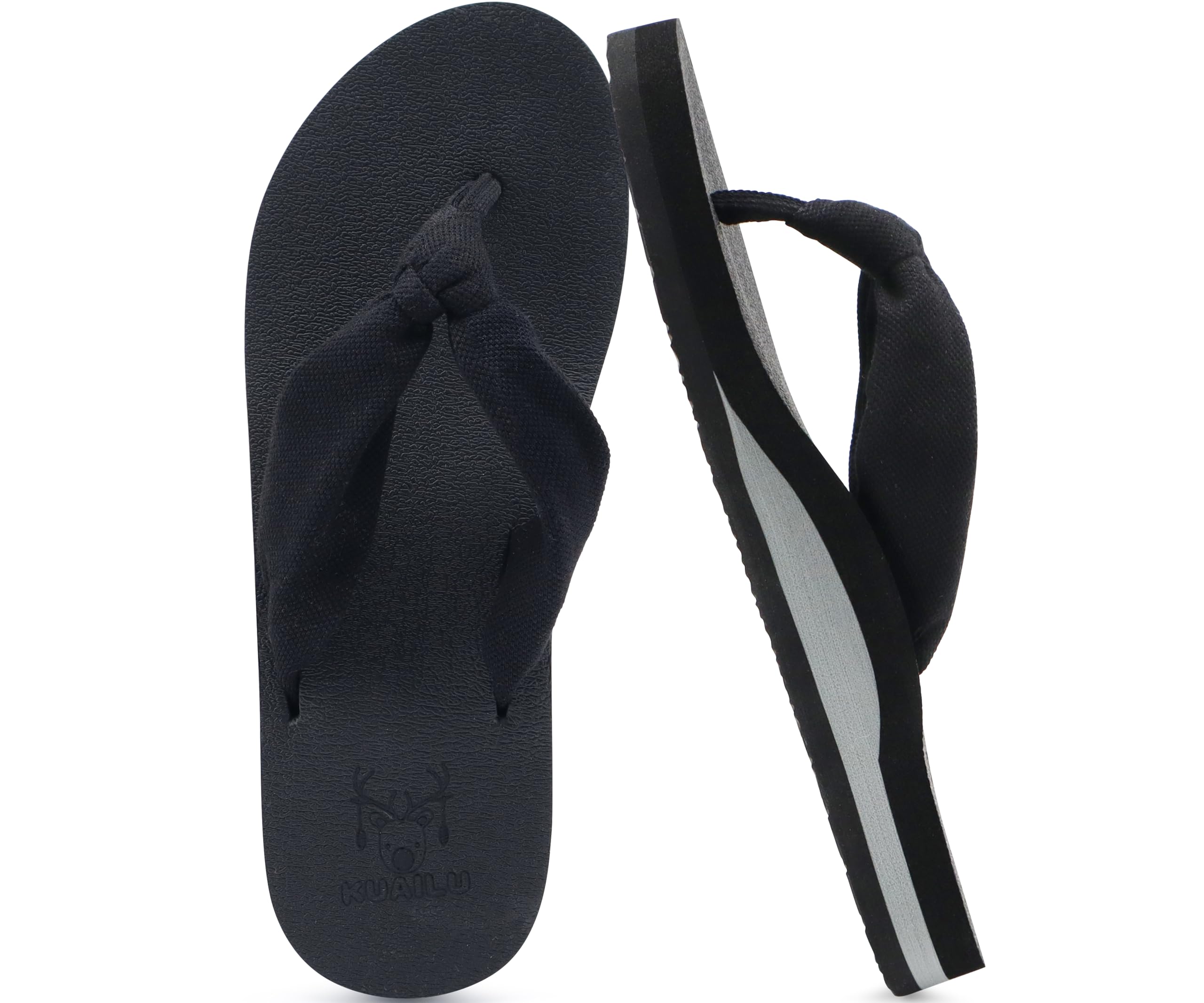 KuaiLu Flip Flops for Women with Arch Support Summer Beach Thong Sandals