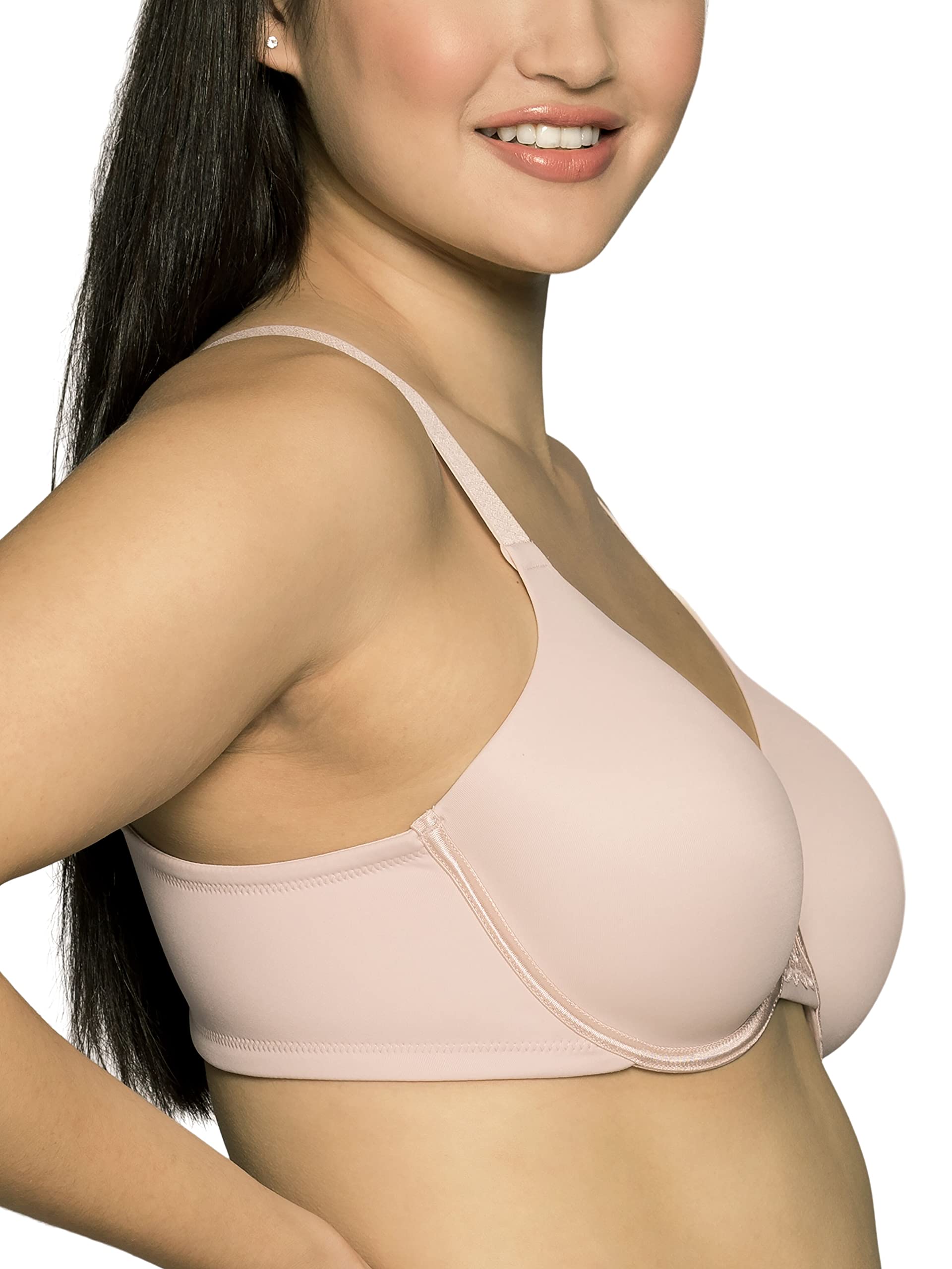 Vanity Fair Women's Full Figure Beauty Back Smoothing Bra, 4 Way Stretch Fabric, Lightly Lined Cups up to H