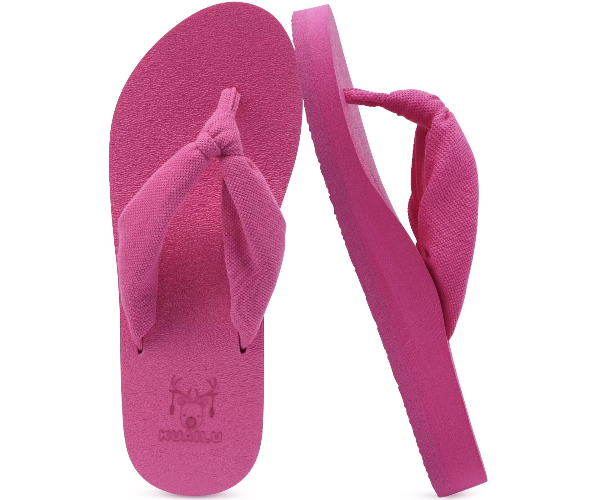 KuaiLu Flip Flops for Women with Arch Support Summer Beach Thong Sandals