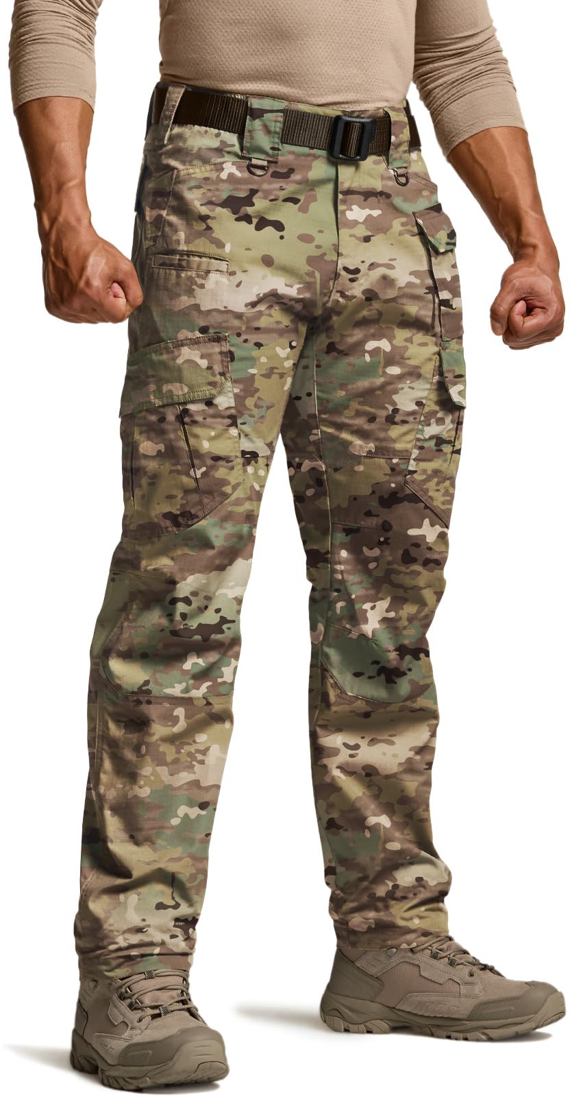 CQR Men's Tactical Pants, Water Resistant Ripstop Cargo Pants, Lightweight EDC Work Hiking Pants, Outdoor Apparel
