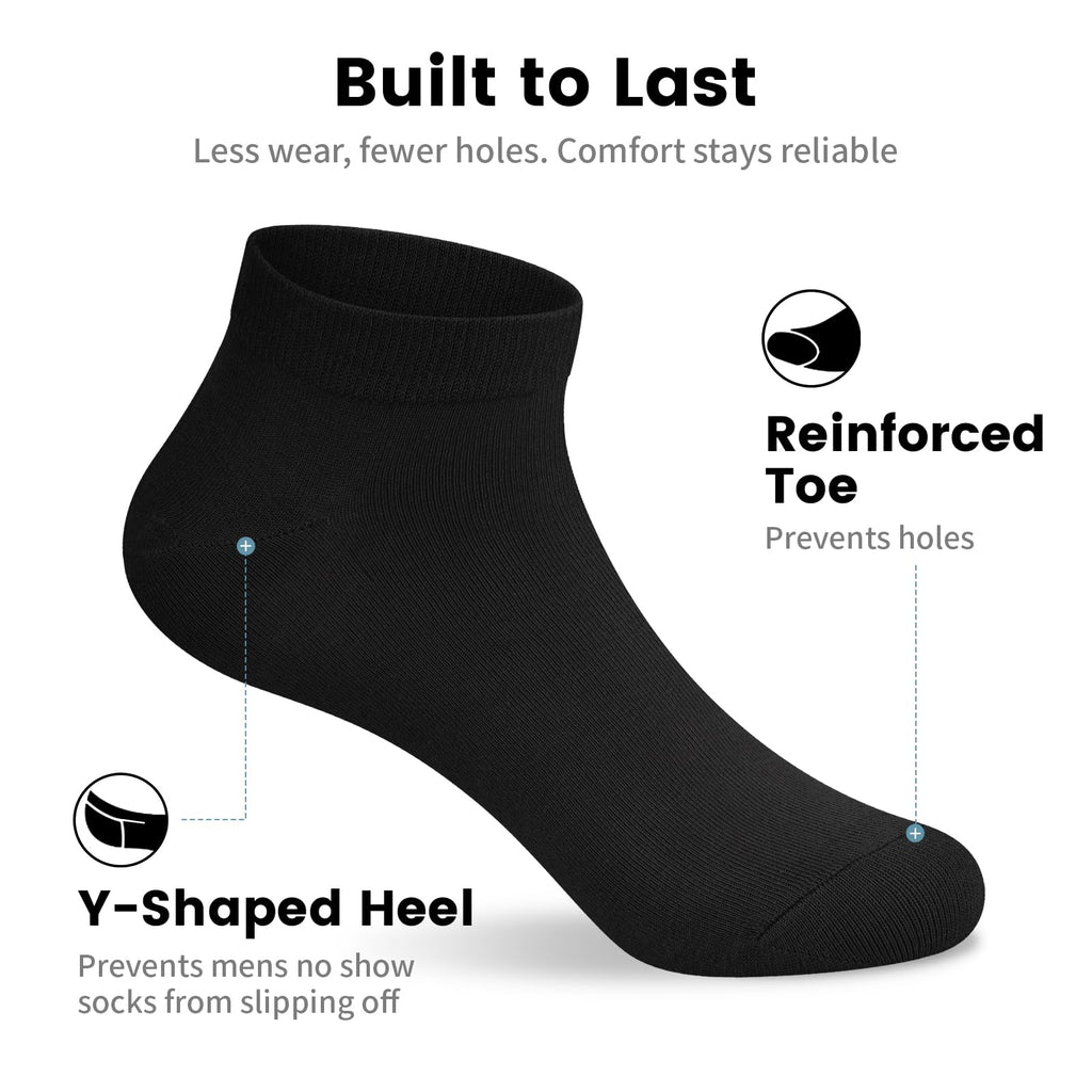 wernies No Show Socks Men, Low Cut Ankle Short Casual Non Slip Socks