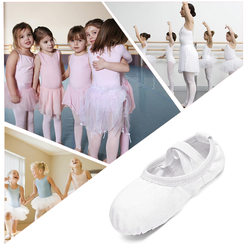 Stelle Canvas Ballet Shoes Toddler Girls No-Tie Split Sole Ballet Slippers