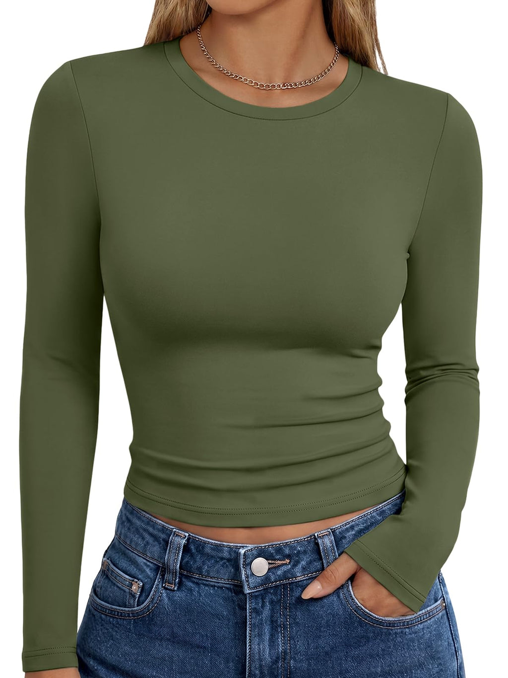 Trendy Queen Womens Long Sleeve T Shirts Fall Fashion Basic Y2K Tops 2026