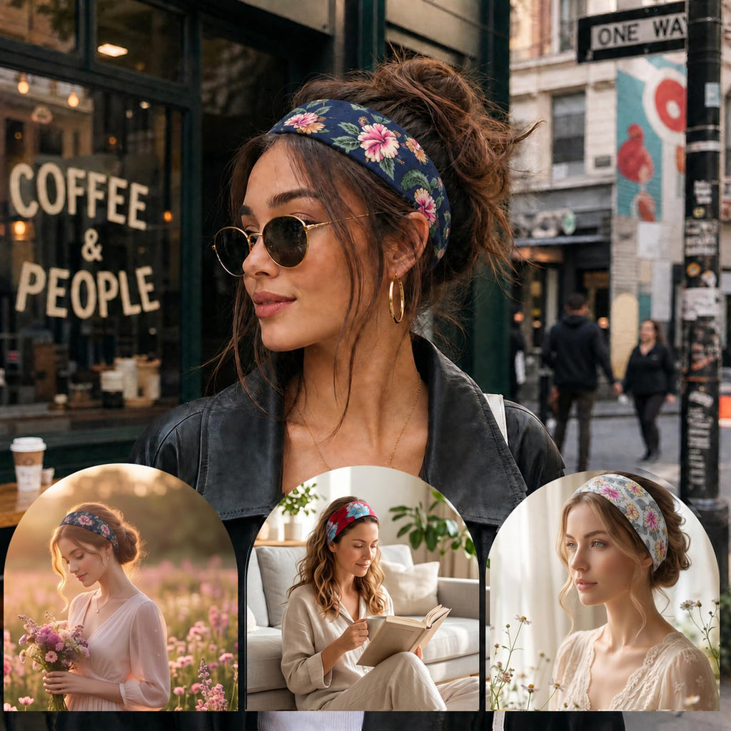 Headbands for Women 8PCS, Summer-Exclusive Elastic Non Slip Hair Head Bands