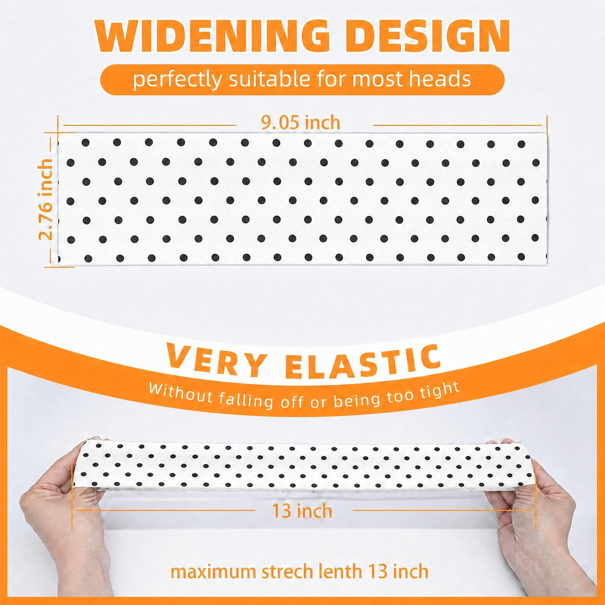 Headbands for Women 8PCS, Summer-Exclusive Elastic Non Slip Hair Head Bands