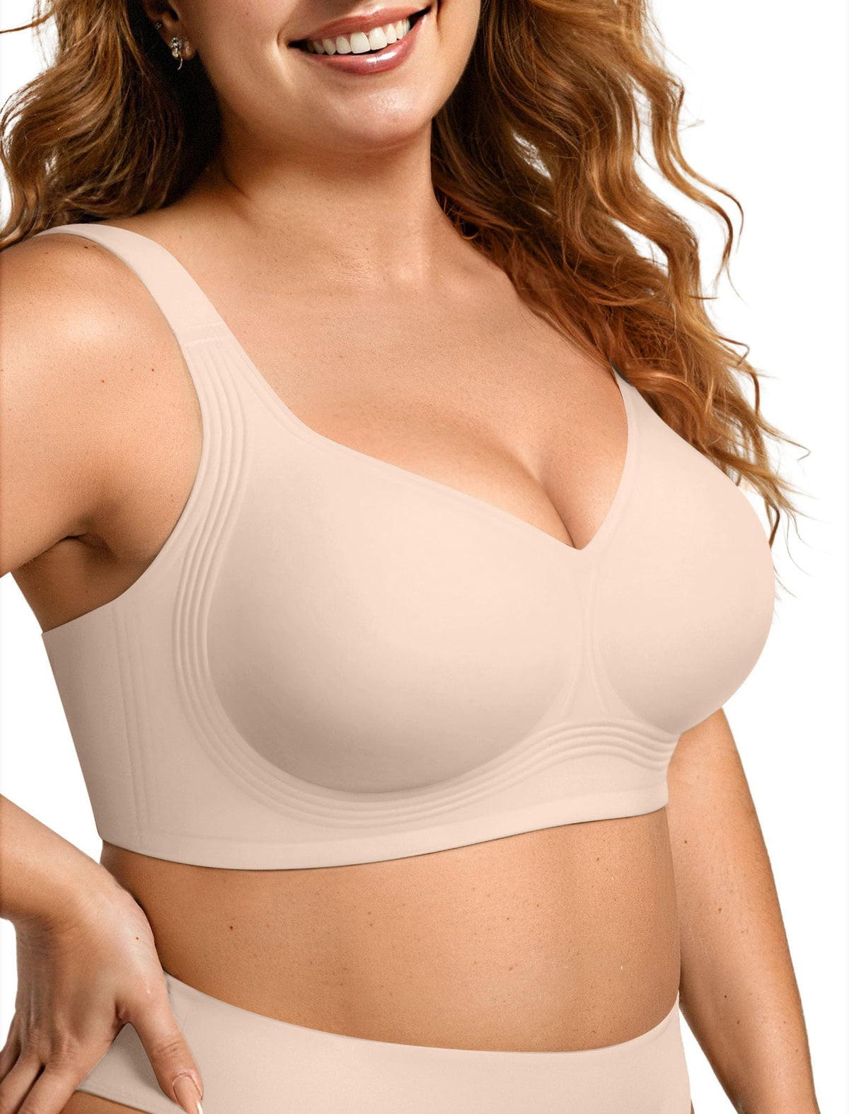 OEAK Womens Wireless Jelly Bras Plus Size Support Push Up Comfortable Bra