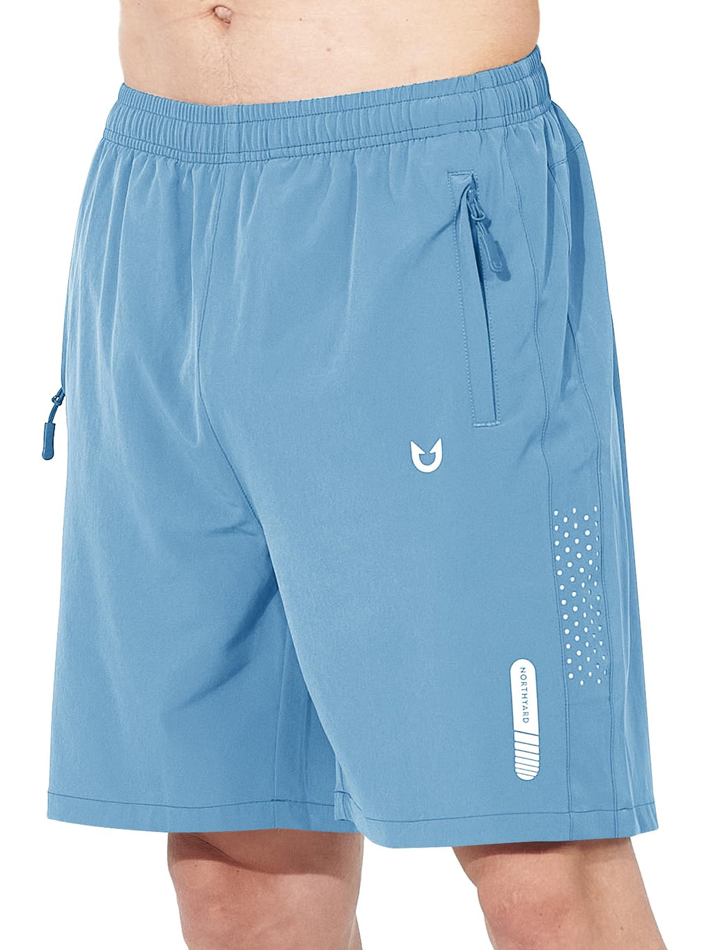 NORTHYARD Men's Athletic Running Shorts Gym Workout 7"/9"/5" Zipper Pockets