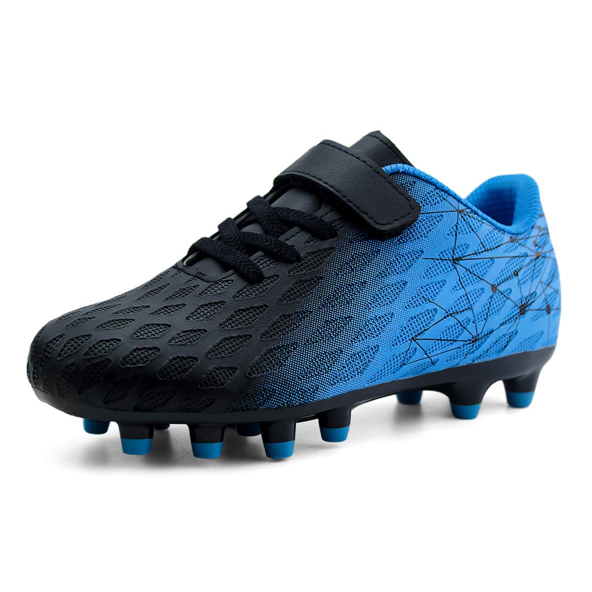 brooman Kids Firm Ground Soccer Cleats Boys Girls Athletic Outdoor Football Shoes