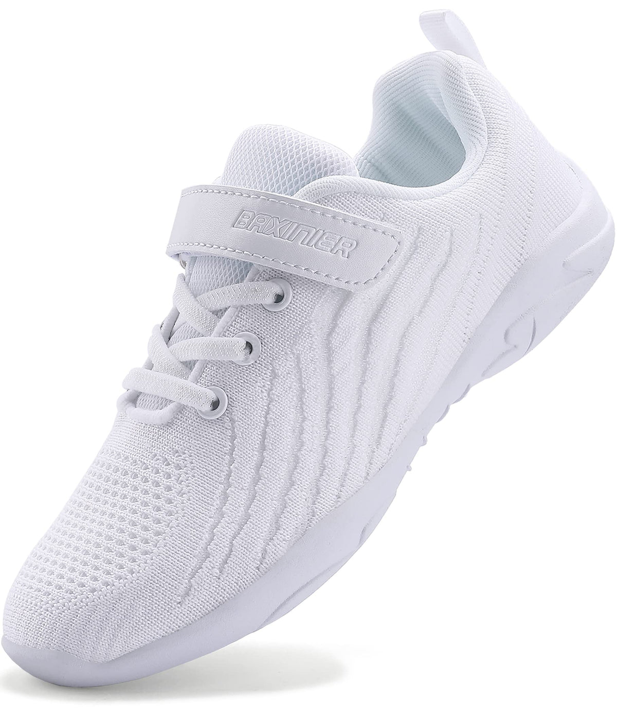 BAXINIER Girls White Cheerleading Shoes