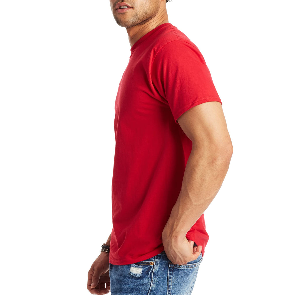 Hanes Men's Beefy-T T-Shirt, Heavyweight Cotton T-Shirts for Men, 1 or 2 Pack, Men's Tees (Tall