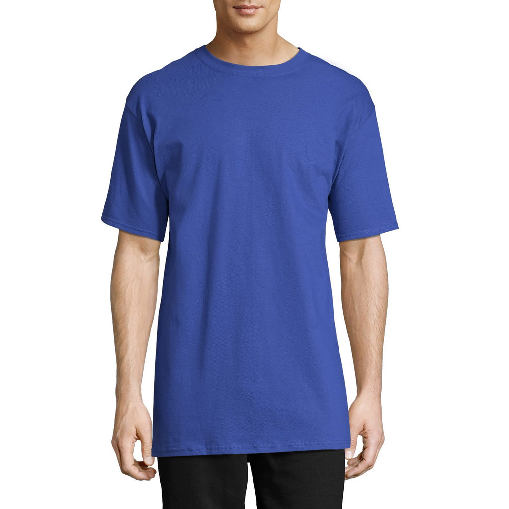 Hanes Men's Beefy-T T-Shirt, Heavyweight Cotton T-Shirts for Men, 1 or 2 Pack, Men's Tees (Tall